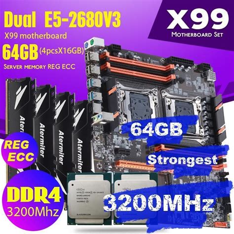 2021 Motherboards Atermiter Dual X99 Motherboard With 2011 3 XEON E5 ...