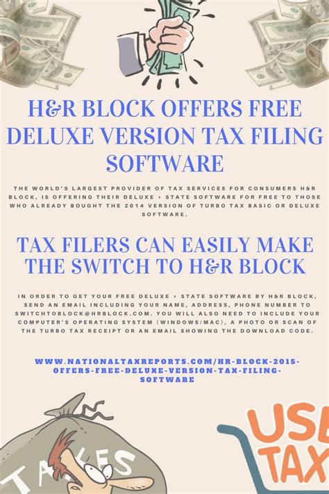 H&R Block Offers Free Deluxe Version Tax Filing Software | Hr block, Filing taxes, Tax services