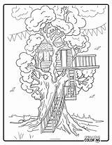 Treehouse Coloring Pages Free PDF Printables  Simply Love sketch template