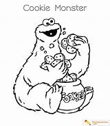 Cookie Monster Coloring Page 01  Free sketch template