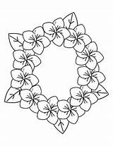 Hawaiian Lei Drawing sketch template