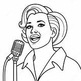 Singer Coloring Page  Pagescom sketch template