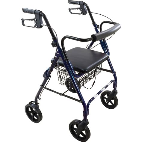 Roscoe Deluxe 8" Wheel Rollator / Rolling Walker with Padded Seat ...