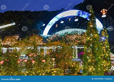 Ashikaga Flower Park Winter Illumination 2018 Stock Photo - Image of ...