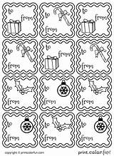 Present With Tag Coloring Page sketch template