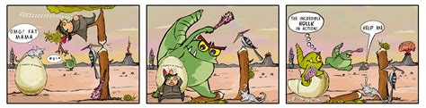 Comic Strip- The Dangerous Dino Mama on Behance