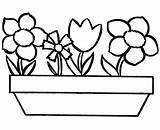simple Flower coloring page Cute  Easy pages sketch template