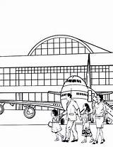 Airport Coloring Pages sketch template