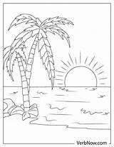 Printable Sunset Coloring Pages Sketch Page sketch template
