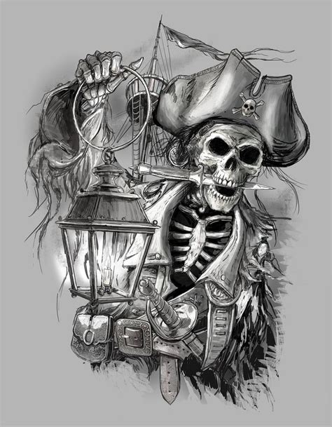 Best 25+ Pirate skull ideas on Pinterest | Pirate reaper tattoo, Pirate ...