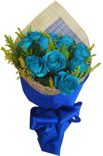 Send 1 Dozen Blue Rose Bouquet to Philippines | Delivery 12pcs Blue Rose Bouquet to Philippines