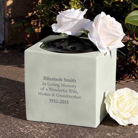 personalised graveside memorial and flower holder by sassy bloom as seen on tv ...