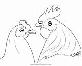 A Beautiful Chicken Coloring Page For Kids  Free Chickens Printable sketch template