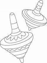 Spinning Top Coloring Page sketch template