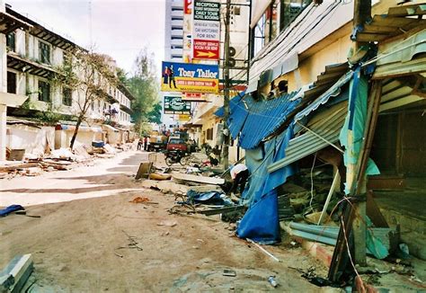 The immediate aftermath of the Boxing Day tsunami in Pa Tong, Phuket ...