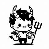 Cute Halloween Demon coloring Page  Download Print Or Color Online sketch template