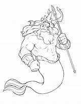 Little Mermaid King Triton Coloring Pages sketch template