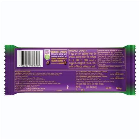 Cadbury Dairy Milk Silk Roasted Almonds Chocolate Bar, Pack of 3 x 143g ...