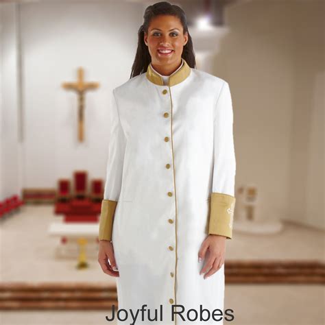 310 W. Women's Clergy/Pastor Robe White/Gold | Clergy women, Women, Ministry apparel