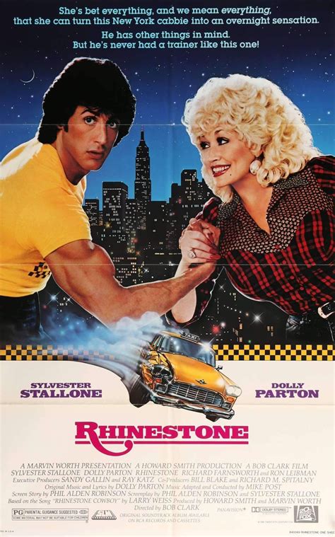 Rhinestone (1984) | Comedy movies posters, Sylvester stallone, Dolly parton