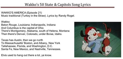 50 States And Capitals Animaniacs Lyrics - vrogue.co