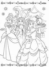 Disney Princess Christmas Coloring Pages  coloring sketch template