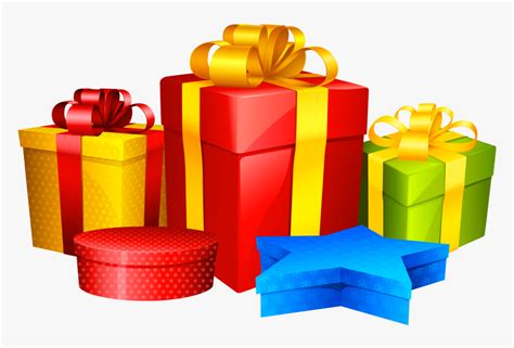 Christmas Present Clipart Png - Transparent Background Birthday Gift ...