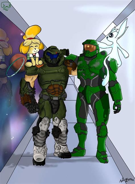 When the Doom guy and Master Chief met before kick | Doomguy and ...