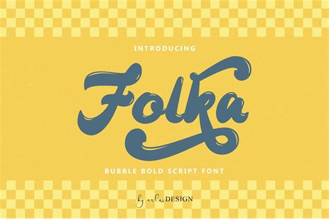 Folka - Bubble Script Font - Design Cuts