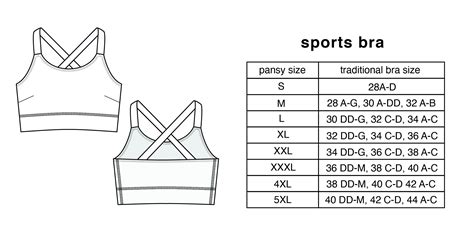 BRA SIZE CHART — PANSY