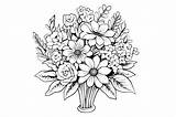 Bouquet Flowers Coloring Page For Kids Graphic By MyCreativeLife  sketch template