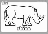 Rhino Coloring Page  Ezpzlearncom sketch template