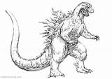 Godzilla 2000 Coloring Pages Sketch Page sketch template