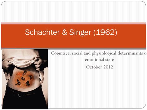 Schachter and Singer Theory and Features of Emotions | Slides Social Psychology of Emotion | Docsity