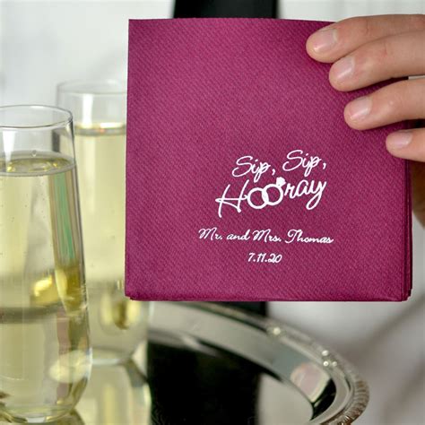 Custom Printed Premium Linen Like Cocktail Napkins | Engagement party napkins, Engagement party ...