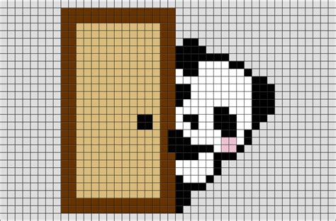 Shy Panda Bear Pixel Art – Brik Book