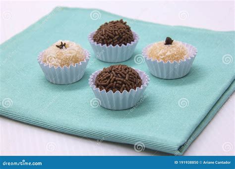 Traditional Brazilian Sweet, Brigadeiro and Beijinho Stock Photo ...