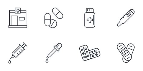 pharmacy icons set . pharmacy pack symbol vector elements for ...