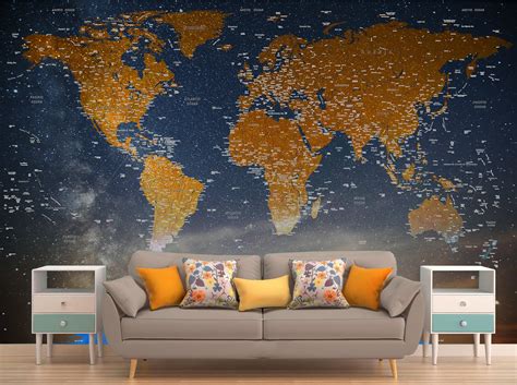Famous World Map Removable Wall Mural Ideas World Map - vrogue.co