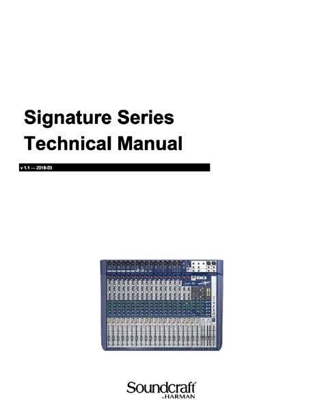 SOUNDCRAFT SIGNATURE 10 12 12MTK 16 22 22MTK V1.0 TECHNICAL MANUAL ...