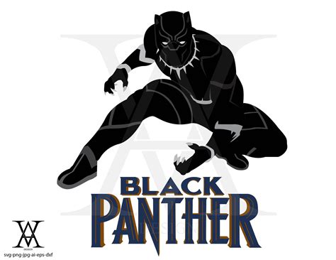 Black Panther Clipart Silhouette Vector. INSTANT DOWNLOAD - Etsy Australia