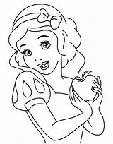 Snow White With An Apple coloring Page  Download Print Or Color sketch template