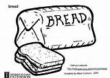 Bread Coloring Page Sketch sketch template