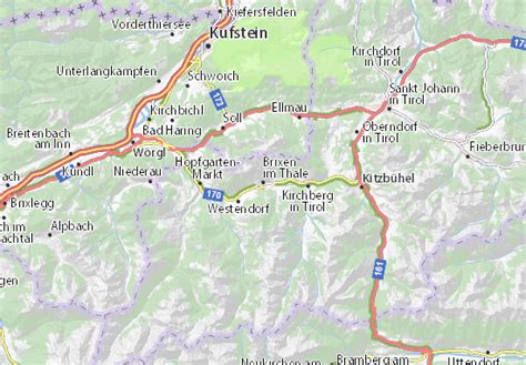 MICHELIN Brixen im Thale map - ViaMichelin