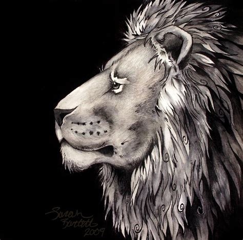 India Ink Lion Drawing by NaturePunk on DeviantArt