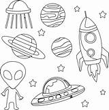 Space Coloring Pages For Preschool sketch template
