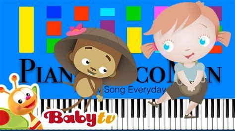 Zoe Wants To Be Theme Song BabyTV Slow EASY Medium 4K Piano Tutorial ...