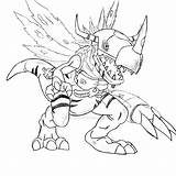 Coloring Greymon Pages Sketch Page sketch template