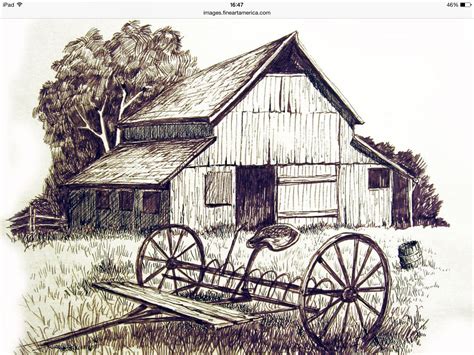 Pen And Ink Drawings Of Barns - Drawing.rjuuc.edu.np