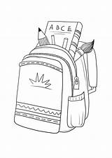 Backpack Coloring Page sketch template